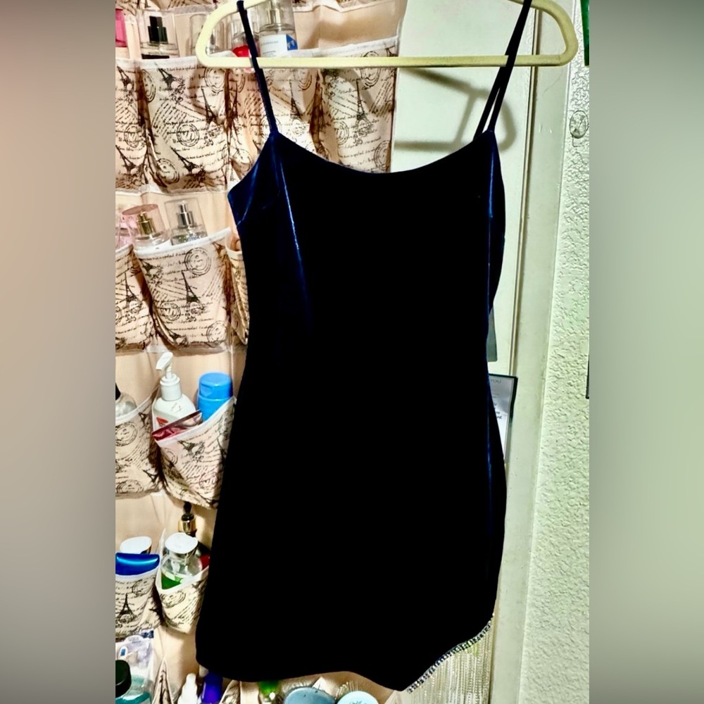 Velvet blue dress